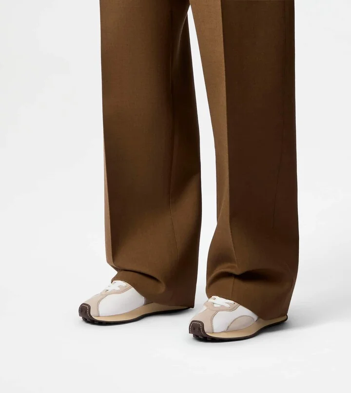 T Vintage Sneakers in Leather and Technical Fabric - Image 7