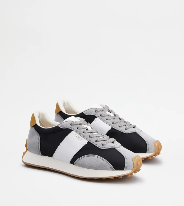 T Vintage Sneakers in Leather and Technical Fabric - Image 2