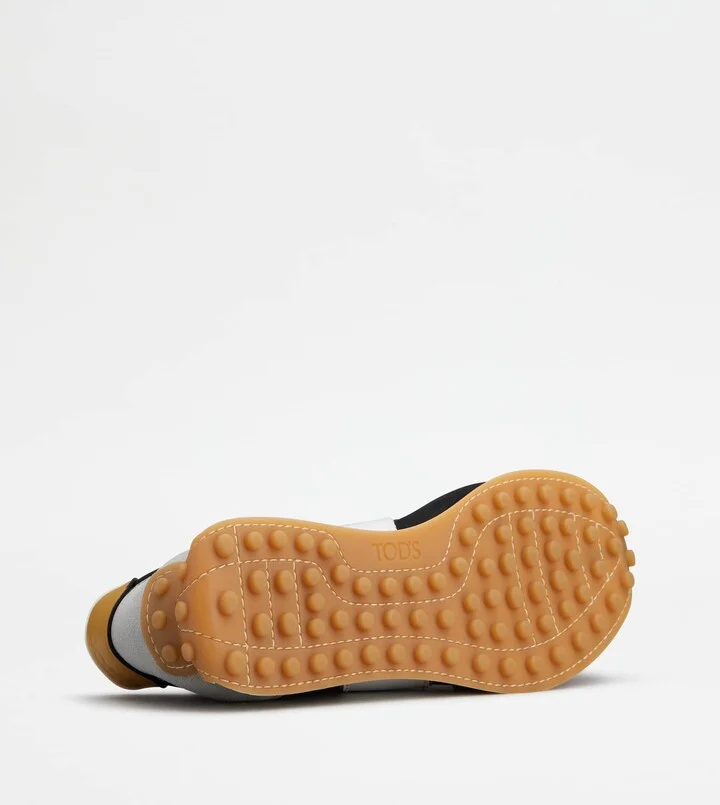 T Vintage Sneakers in Leather and Technical Fabric - Image 4
