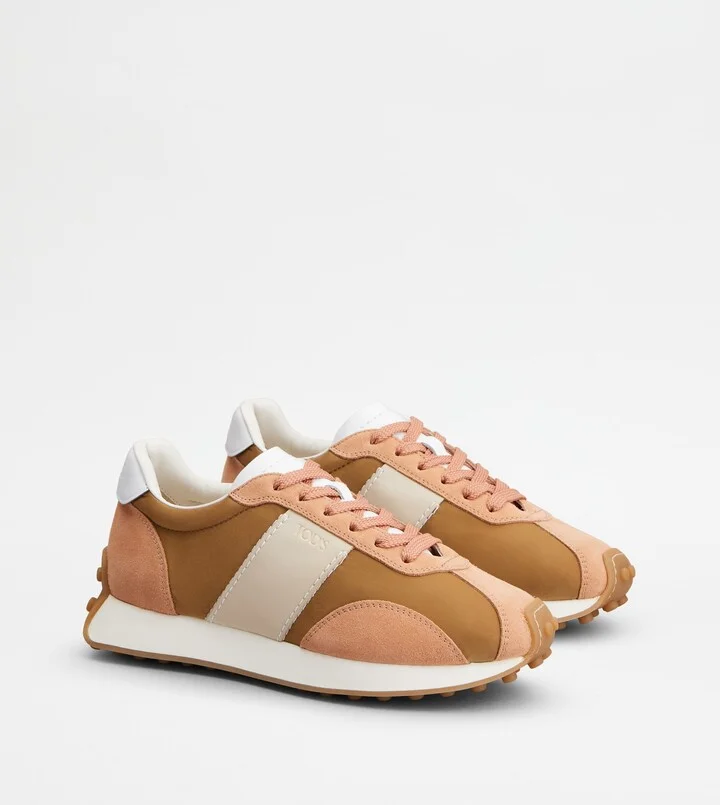T Vintage Sneakers in Leather and Technical Fabric - Image 2