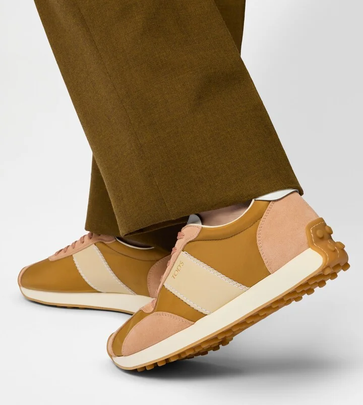 T Vintage Sneakers in Leather and Technical Fabric - Image 6