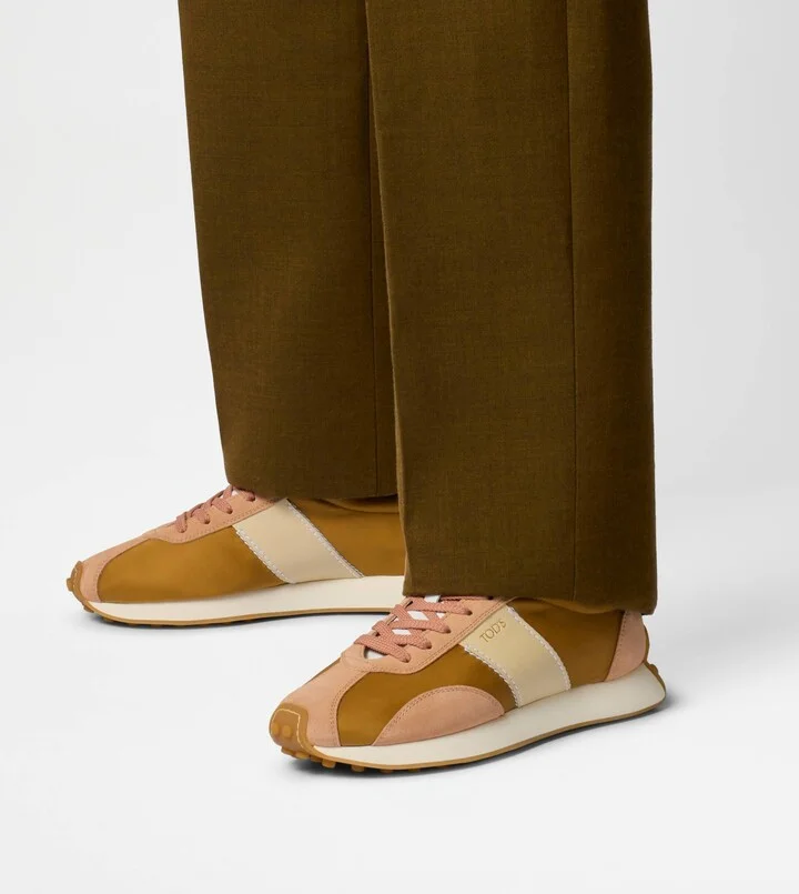 T Vintage Sneakers in Leather and Technical Fabric - Image 7