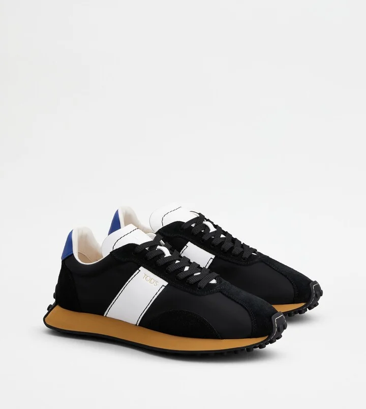 T Vintage Sneakers in Leather and Technical Fabric - Image 2