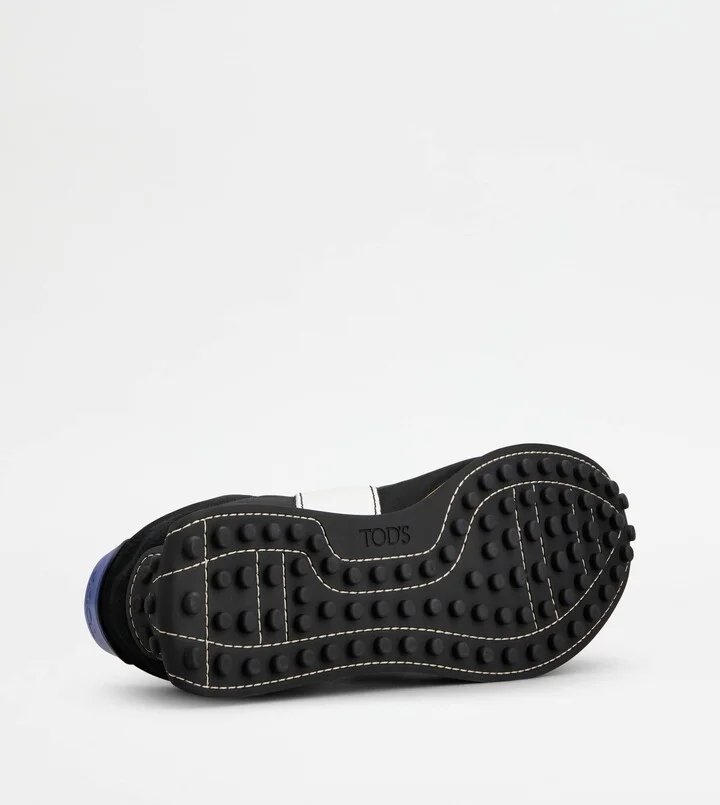 T Vintage Sneakers in Leather and Technical Fabric - Image 4