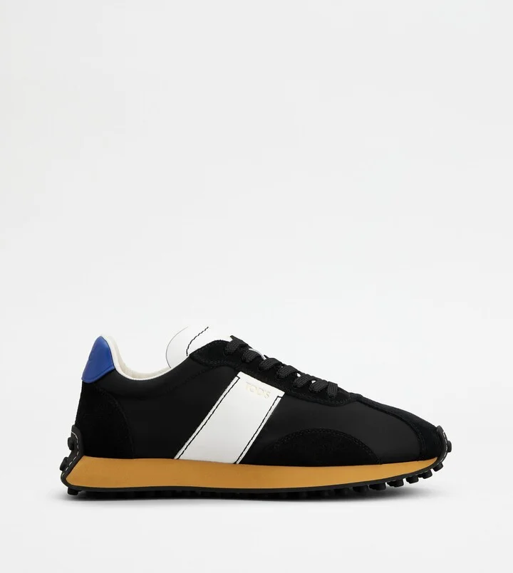 T Vintage Sneakers in Leather and Technical Fabric