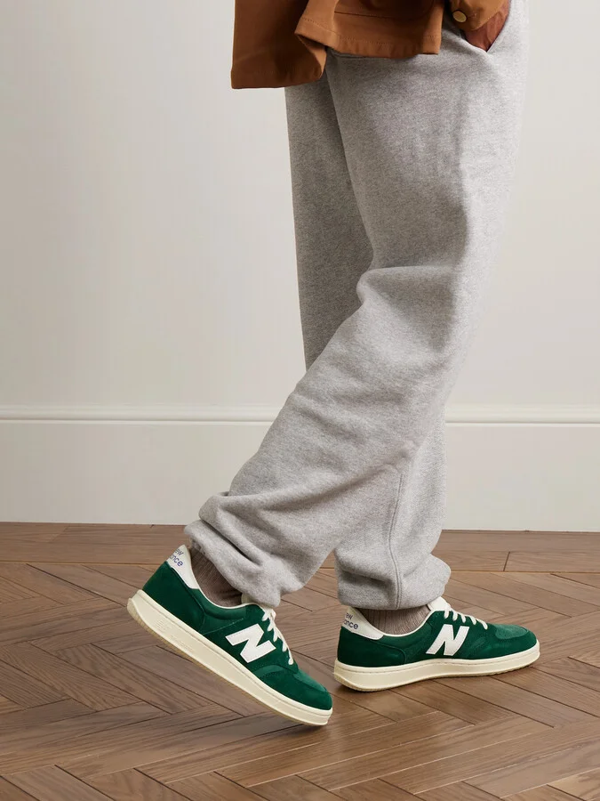 T500 Leather-Trimmed Suede and Nubuck Sneakers - Image 2