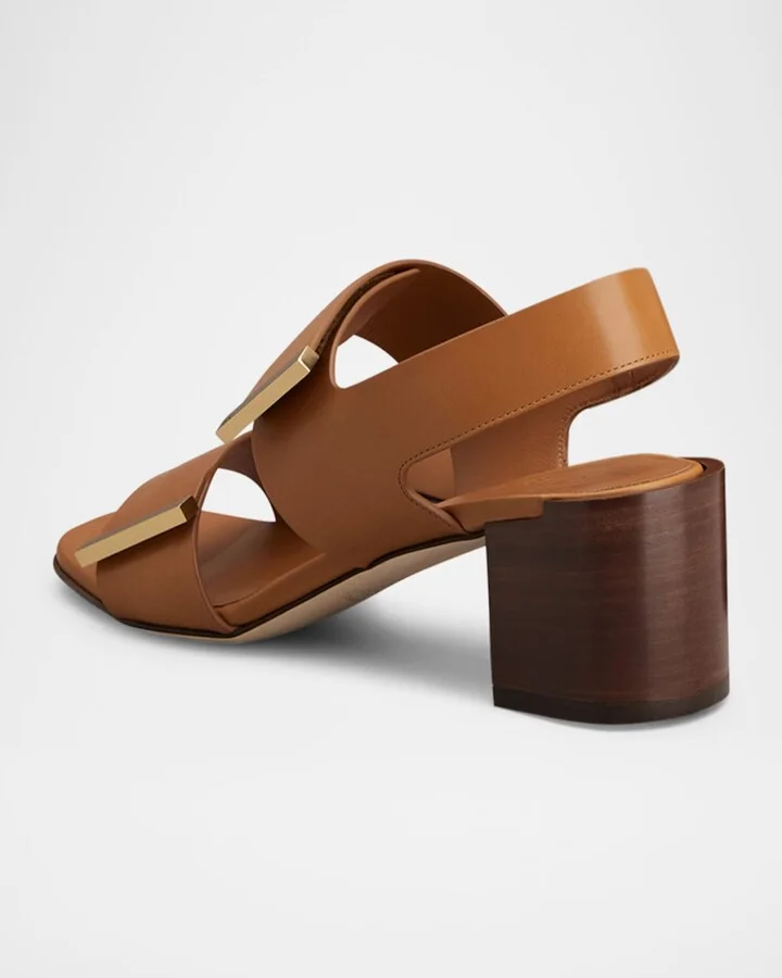 T55 Leather Double-Strap Sandals - Image 5