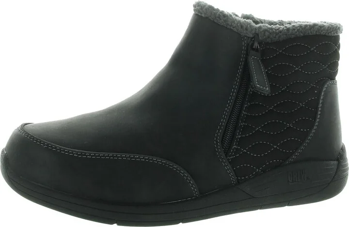 Tabby Womens Double Zipper Faux Leather Winter & Snow Boots