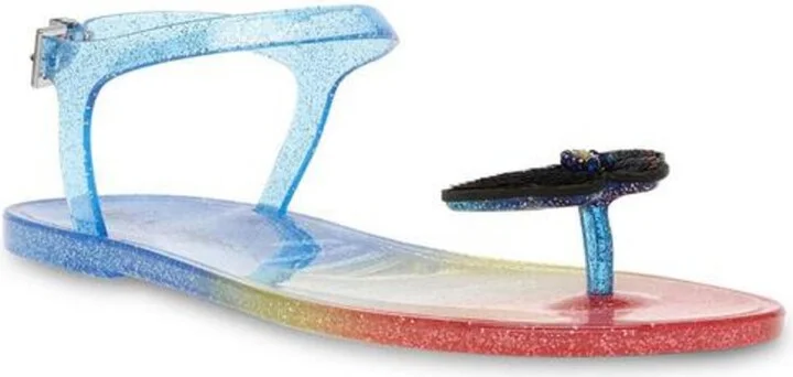 Tabby Womens Glitter Flat Jelly Sandals