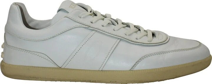 Tabs Low Top Sneakers in White Leather