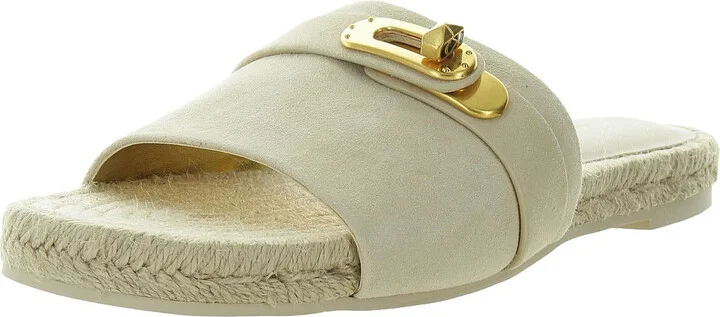 Taci Womens Embellished Faux Suede Slide Sandals