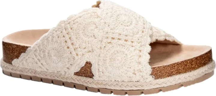 Tacoma Crochet Slide White Tacoma-128 Women's