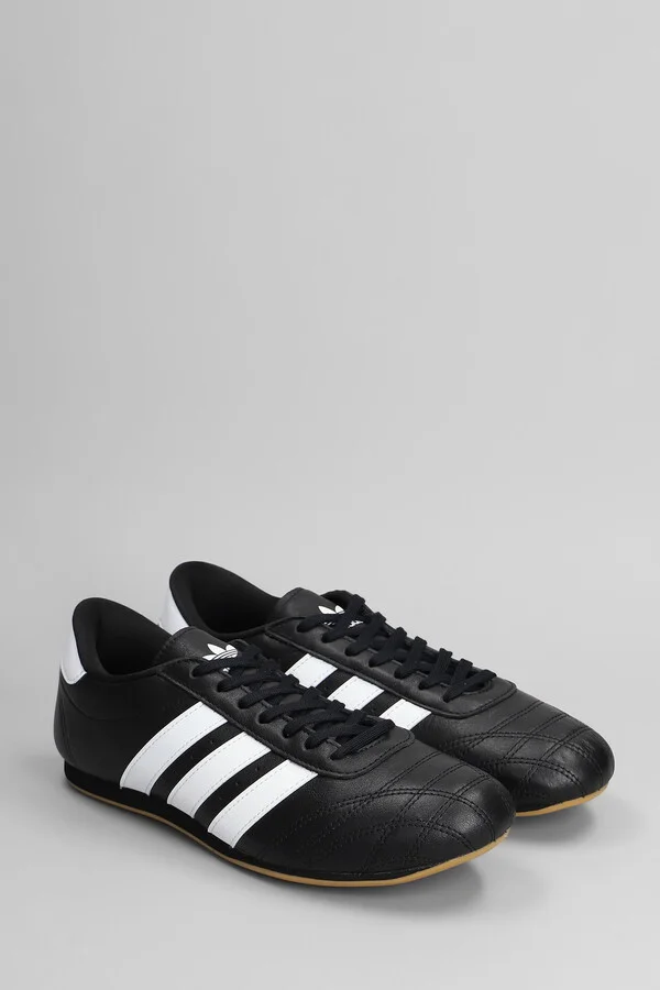 Taekwondo Lace Sneakers In Black Leather - Image 2