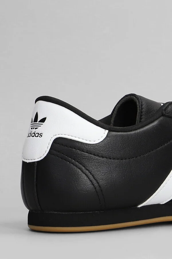 Taekwondo Lace Sneakers In Black Leather - Image 5