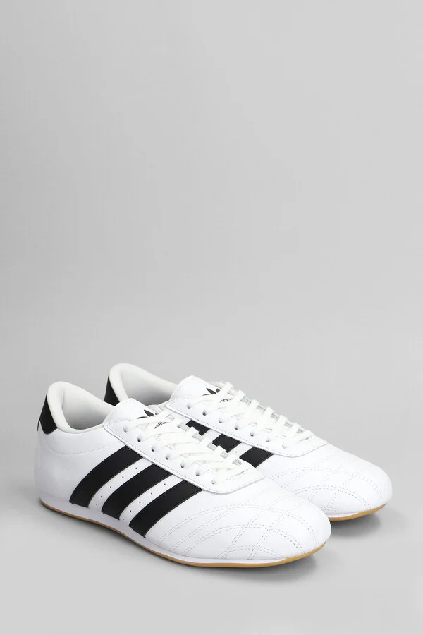 Taekwondo Lace Sneakers In White Leather - Image 2