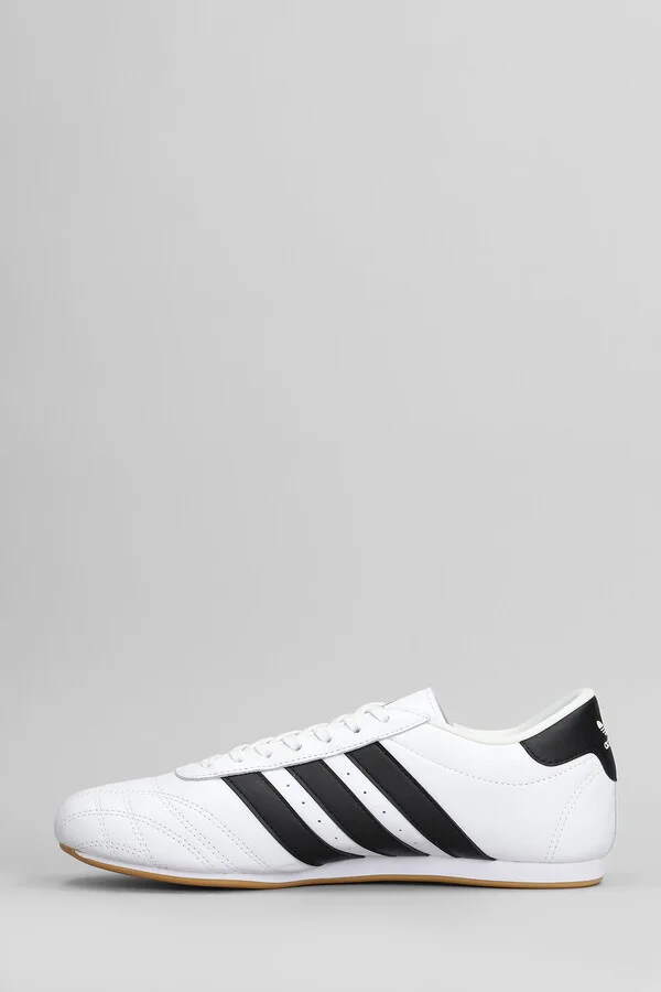 Taekwondo Lace Sneakers In White Leather - Image 3