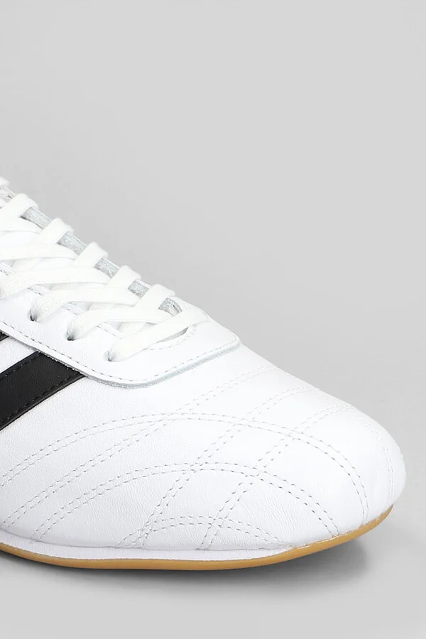 Taekwondo Lace Sneakers In White Leather - Image 5