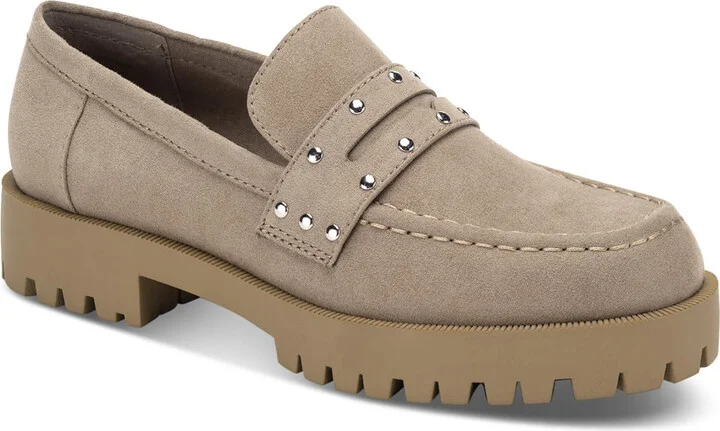 Taelenn Womens Faux Suede Slip-On Loafers