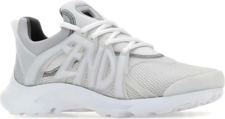 Tag lace-up panelled sneakers - Image 2