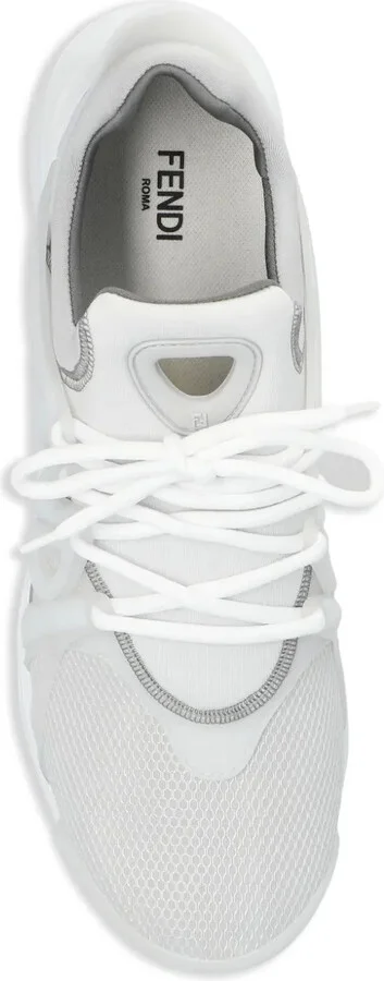 Tag lace-up panelled sneakers - Image 4