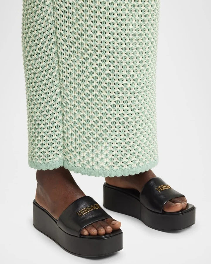 Tag Platform Lambskin Leather Mules - Image 3