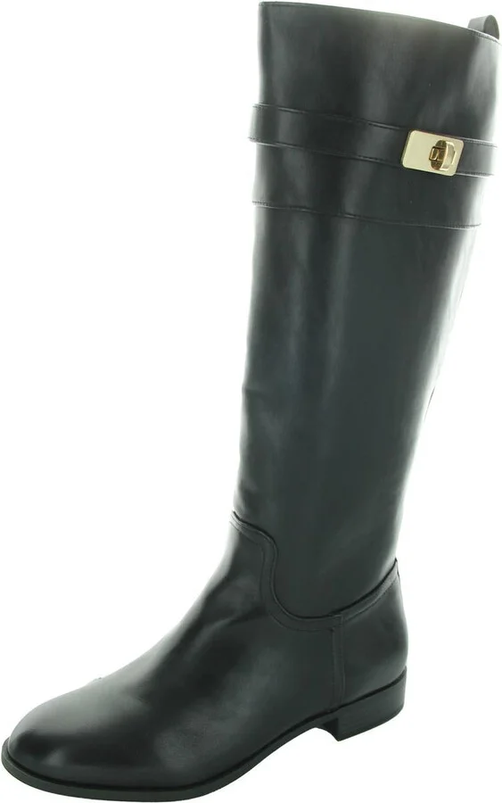TAHARAHHP Womens Buckle Manmade Mid-Calf Boots
