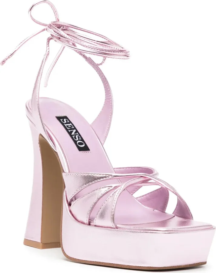 Tahlia 135mm metallic-leather sandals - Image 2