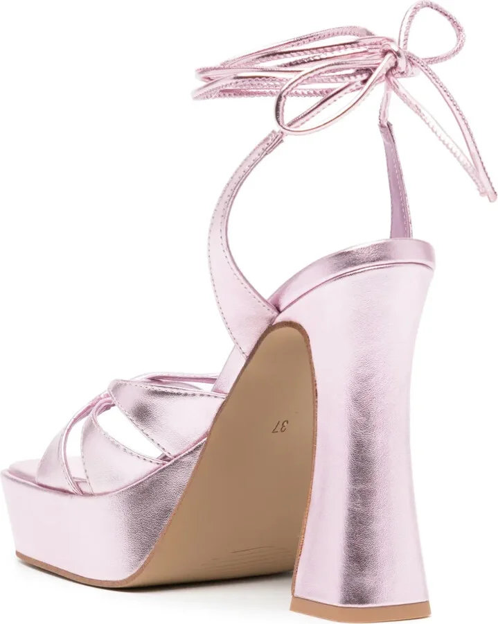 Tahlia 135mm metallic-leather sandals - Image 3