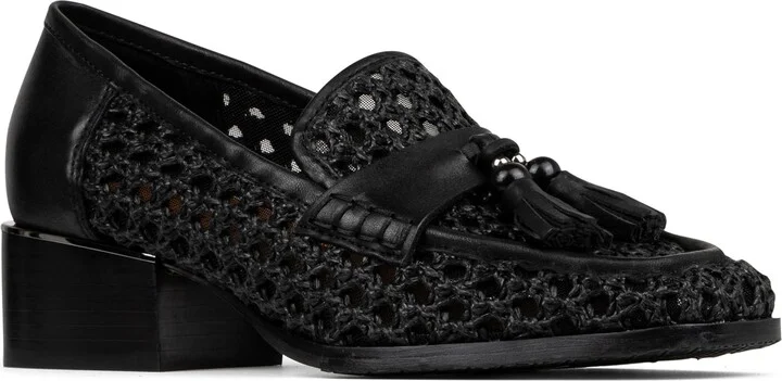 Tailored Heel Bouclé Loafer