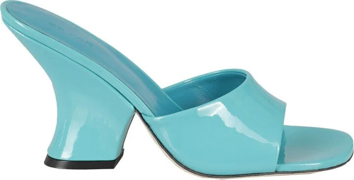 Tairs Sandal In Semi-Patent Turquoise Leather