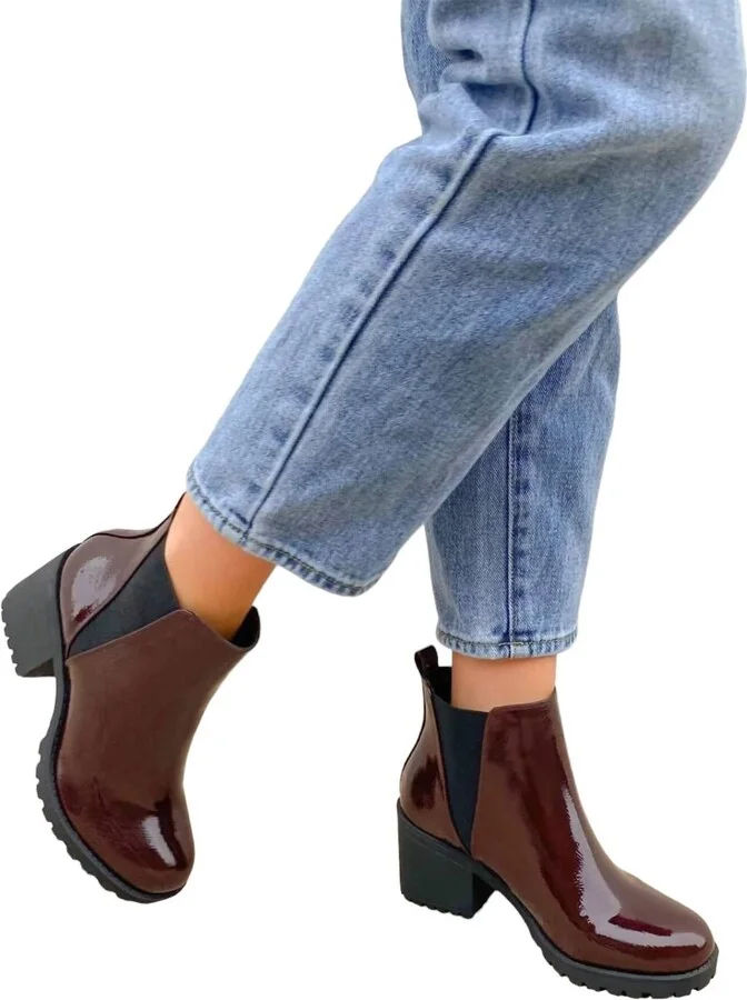 Take Me On Booties In Burgundy