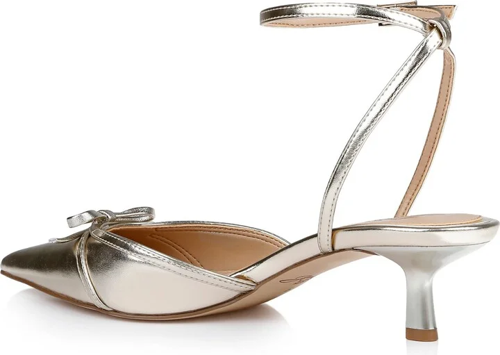 Talasia Ankle Strap Pointed Toe Kitten Heel Pump - Image 2