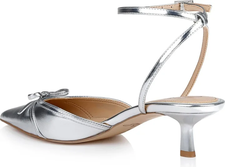 Talasia Ankle Strap Pointed Toe Kitten Heel Pump - Image 9