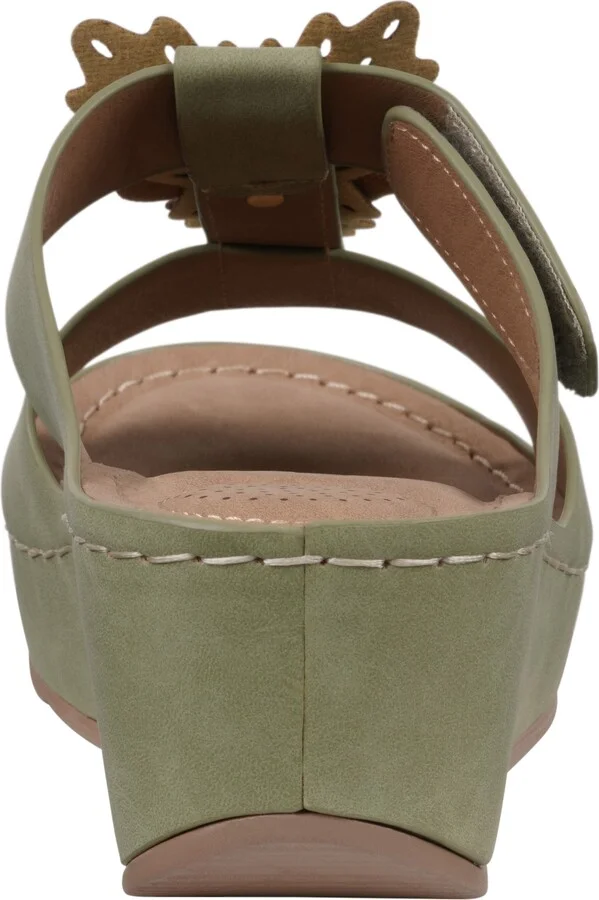 Talia Flower Wedge Sandal - Image 2