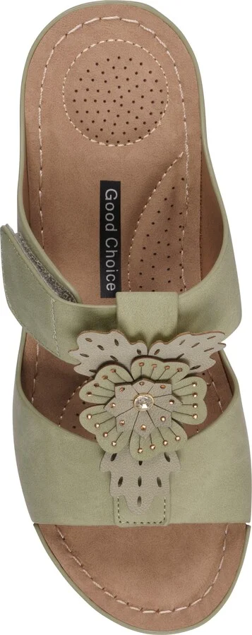 Talia Flower Wedge Sandal - Image 4