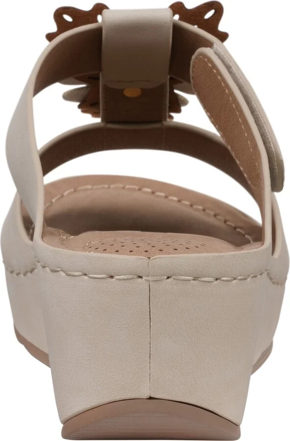 Talia Flower Wedge Sandal - Image 7