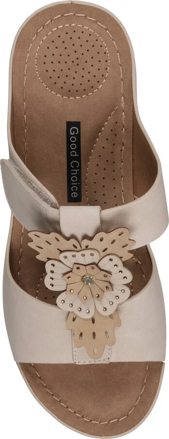 Talia Flower Wedge Sandal - Image 9