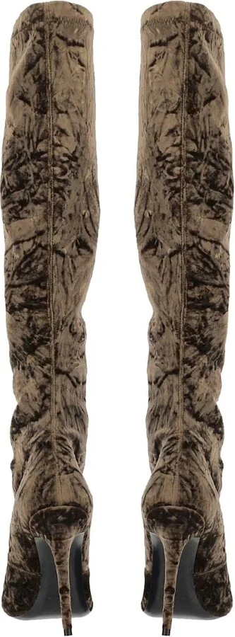 Talia Velvet Boots - Image 3