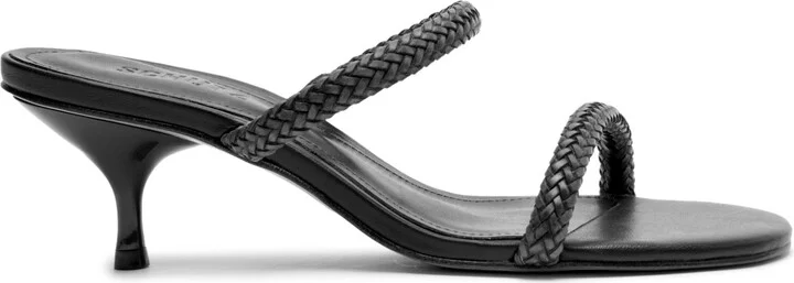 Taliah Woven Strap Kitten Heel Slide Sandal - Image 3