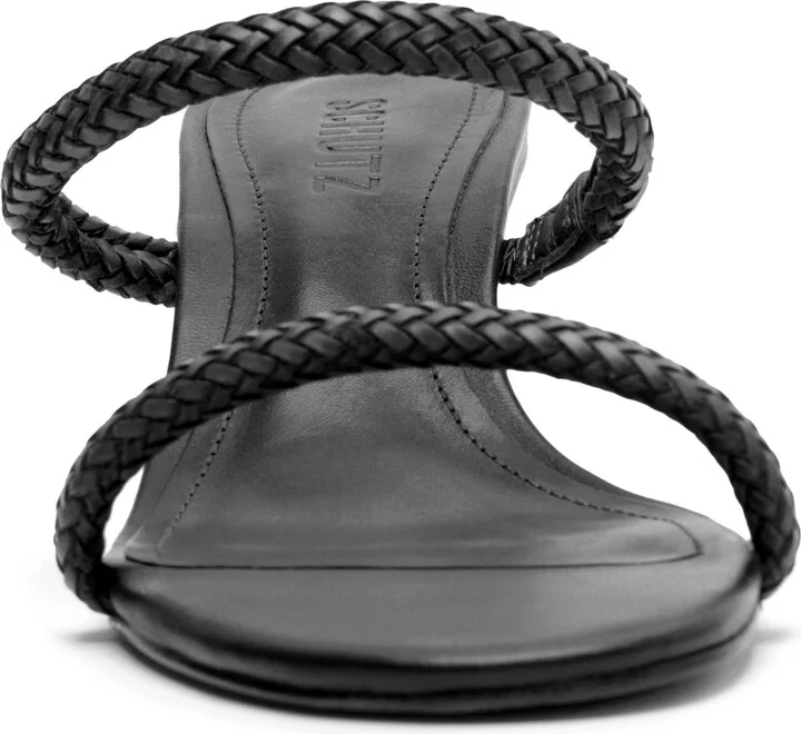 Taliah Woven Strap Kitten Heel Slide Sandal - Image 4
