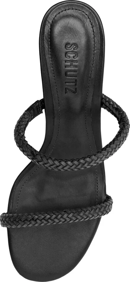 Taliah Woven Strap Kitten Heel Slide Sandal - Image 5