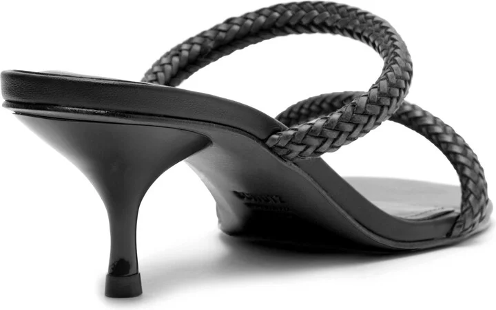 Taliah Woven Strap Kitten Heel Slide Sandal - Image 9