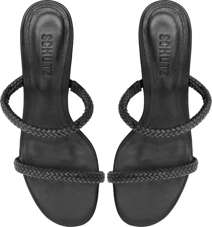 Taliah Woven Strap Kitten Heel Slide Sandal - Image 10