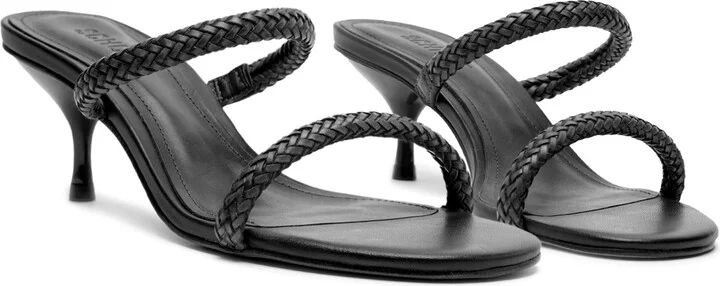 Taliah Woven Strap Kitten Heel Slide Sandal - Image 11
