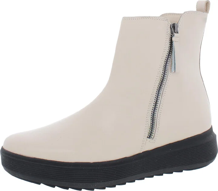 Talise Womens Leather Wedge Ankle Boots