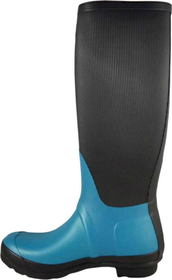 Tall Ribbled Leg Wellington Rain Boots - Image 4