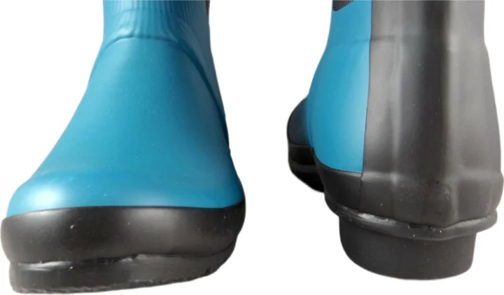 Tall Ribbled Leg Wellington Rain Boots - Image 6