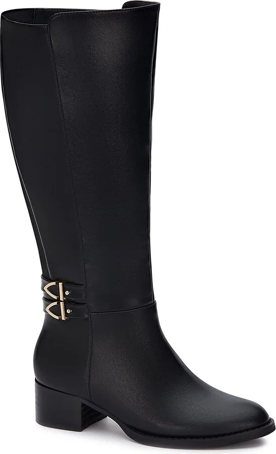 Tall Riding Boots With Elastic on Shaft