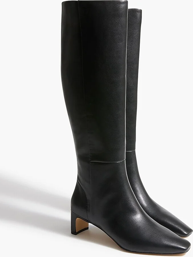 Tall snip-toe boots