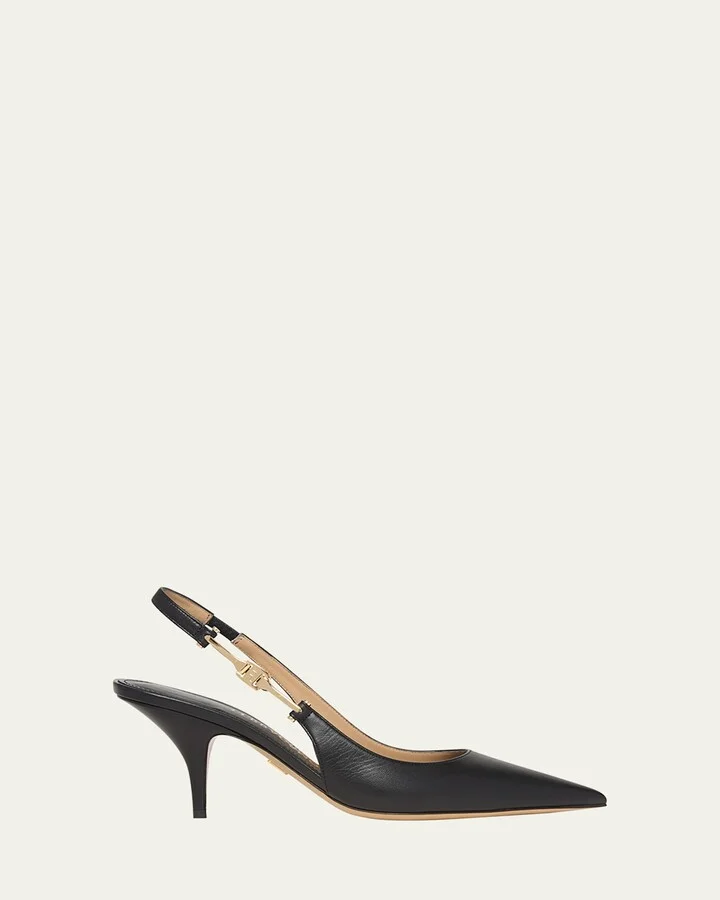 Tally Logo Slingback Pumps